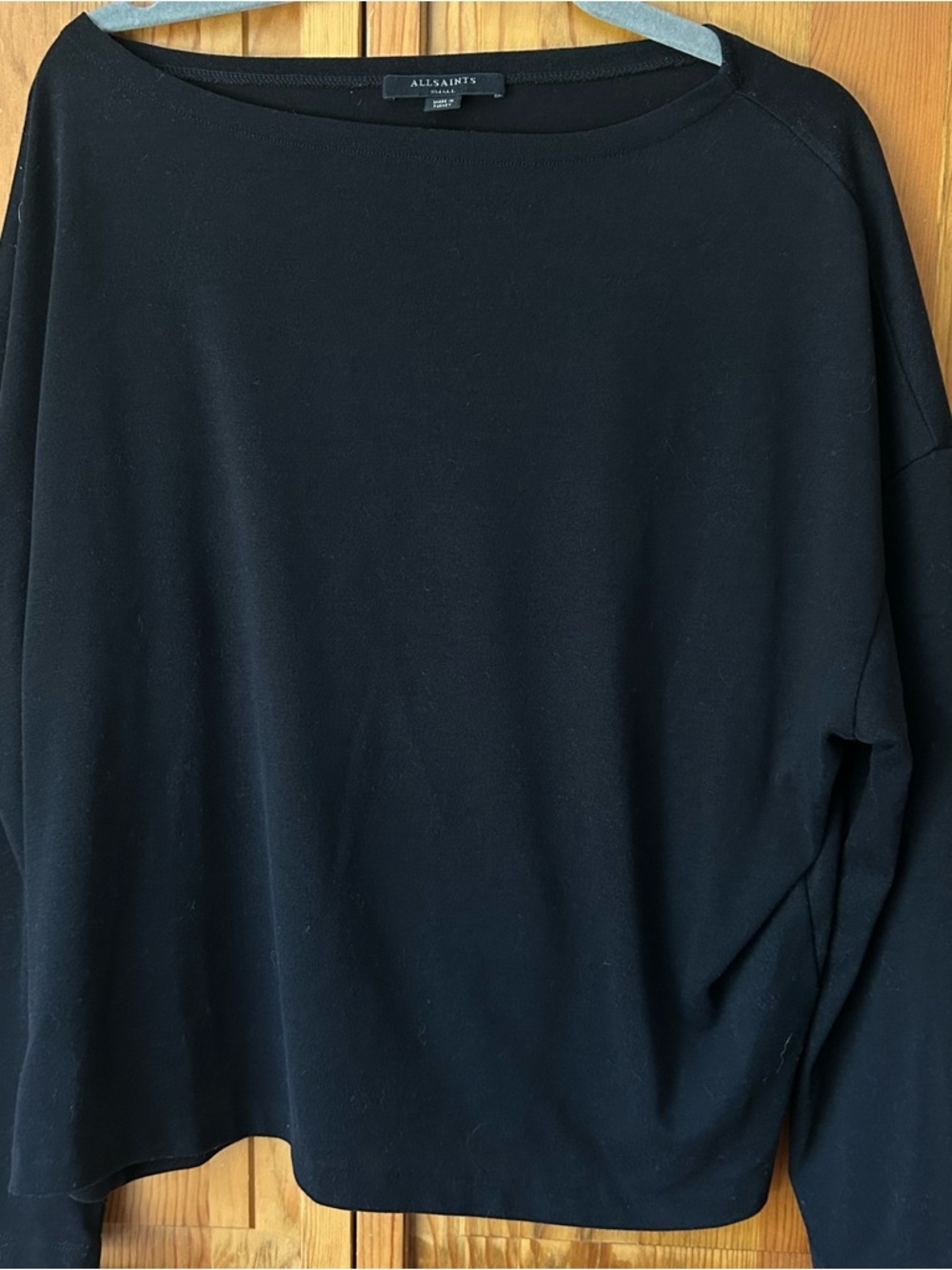 AllSaints Black Long Sleeve Top